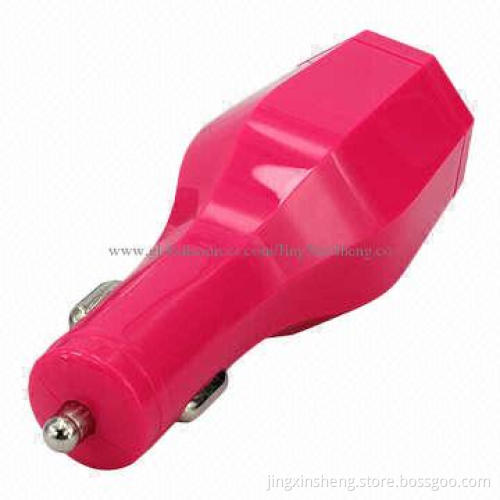 Universal Double USB Ports Car Chargers for iPad with 5V/2A Output, CE, RoHS, FCC Marks